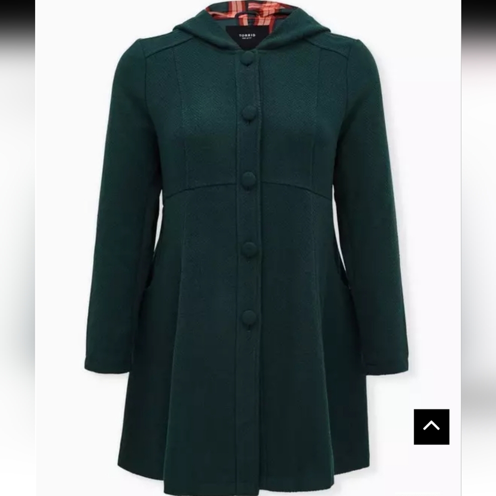 Woolen Twill Fit & Flare Coat